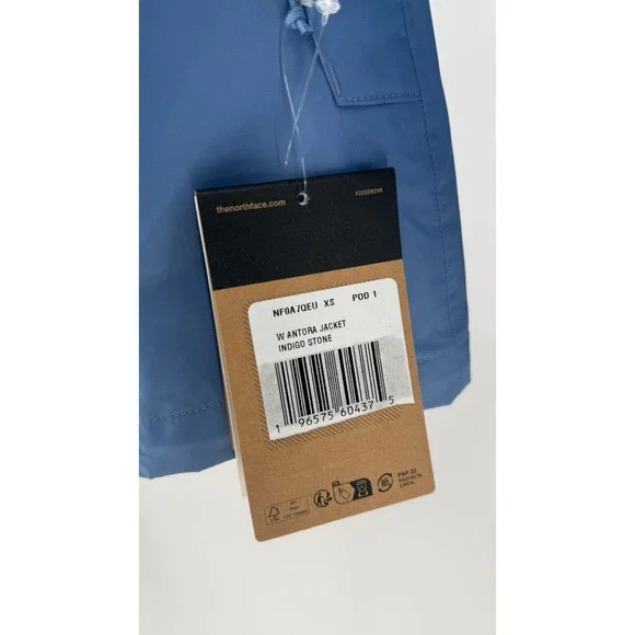 NWT The North Face Womens‎ Antora Rain Hoodie Indigo Stone XS Waterproof Jacket